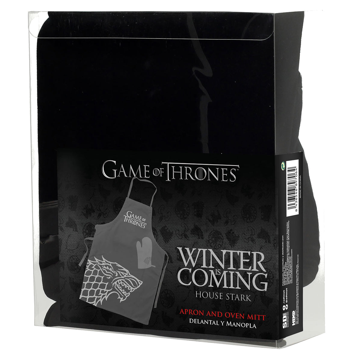Produktbild Game of Thrones - House Stark Schürze mit Ofenhandschuh