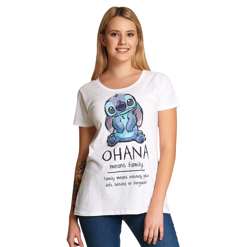 Produktbild Lilo & Stitch - Ohana Means Family T-Shirt Damen weiß