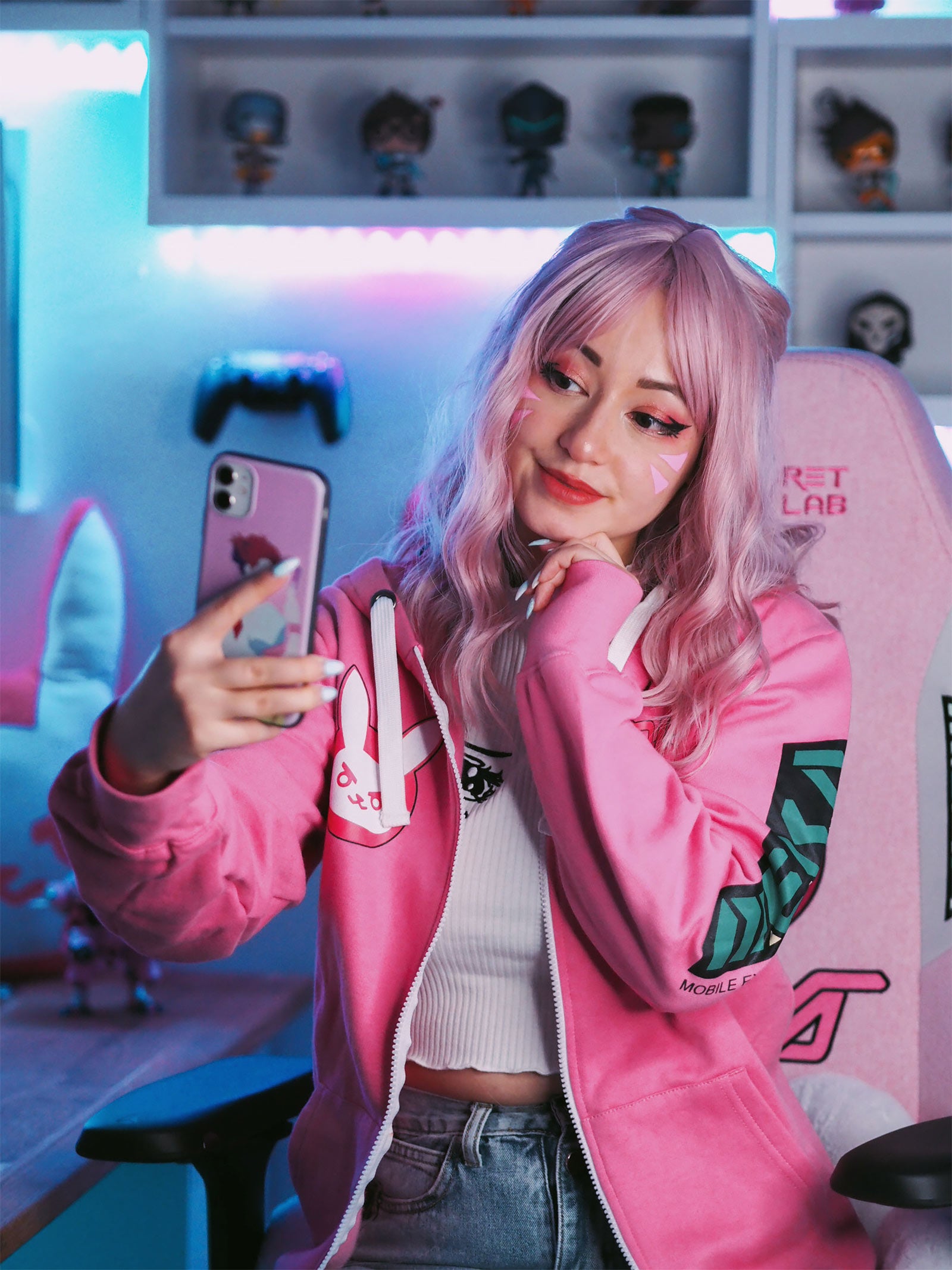 Immagine del prodotto Overwatch - Ultimate D.VA Giacca con cappuccio rosa