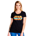 Image produit Star Wars - T-shirt logo vintage pour femmes noir