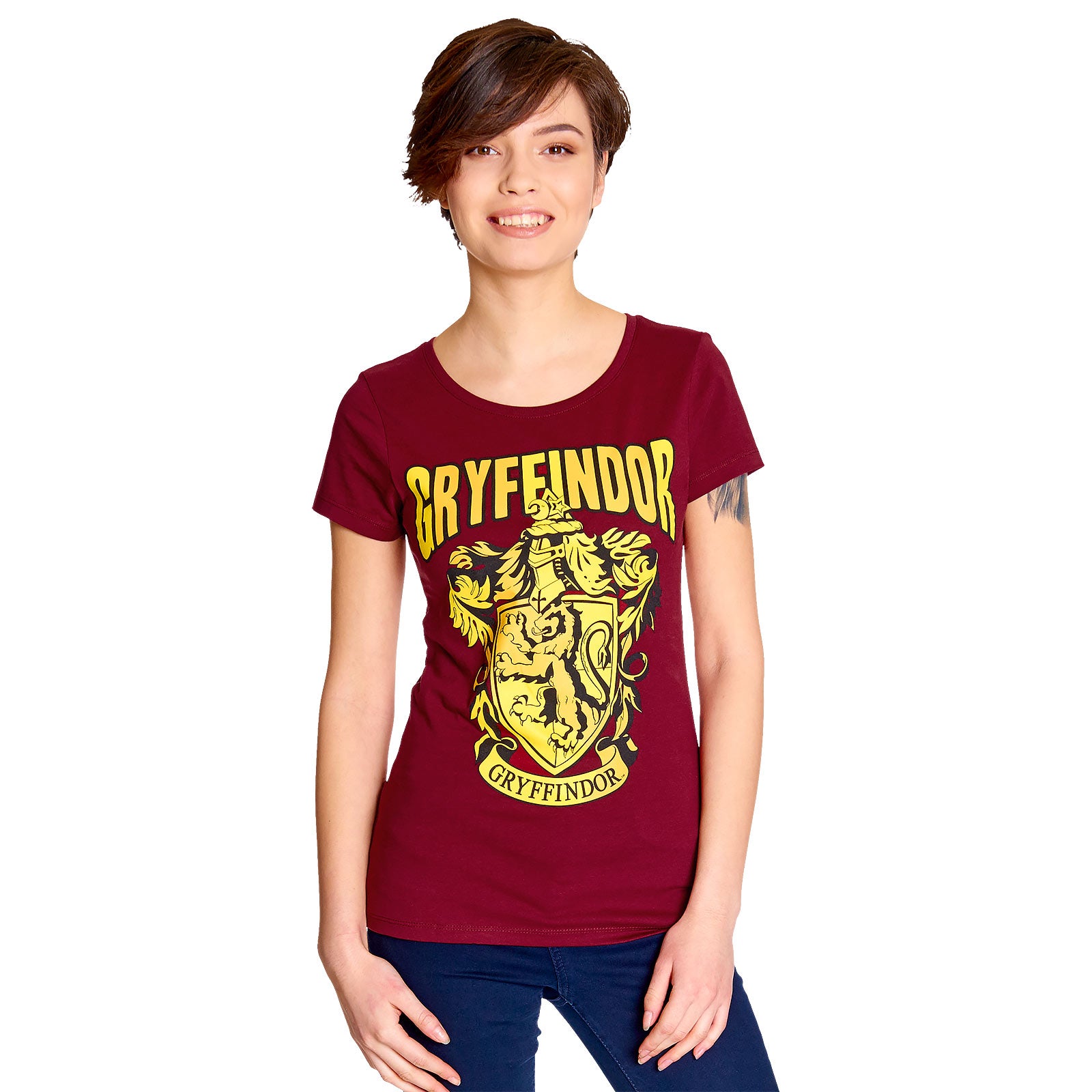 Immagine del prodotto Harry Potter - T-shirt da donna con stemma di Gryffindor rosso