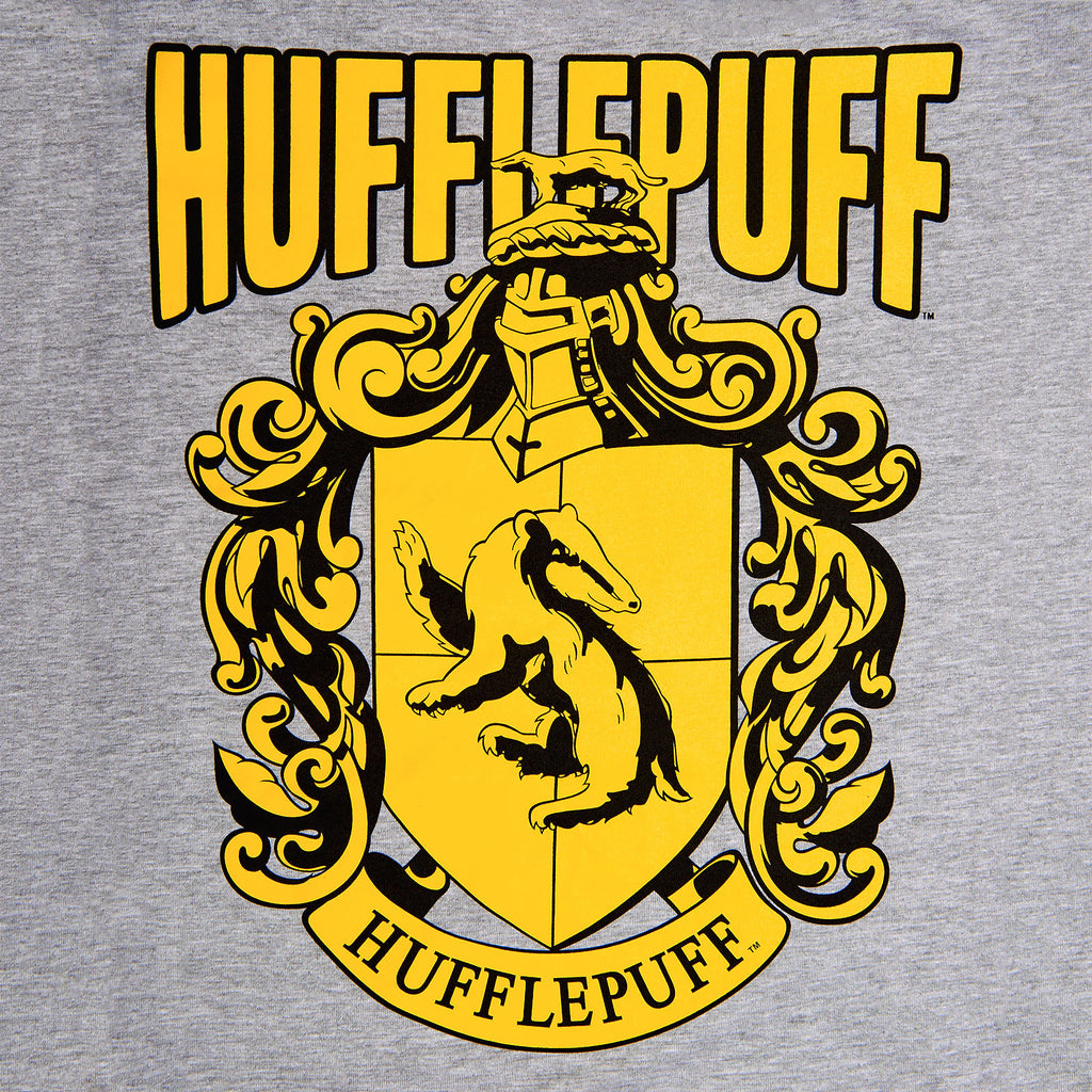 Immagine del prodotto Harry Potter - T-shirt grigia con stemma Hufflepuff