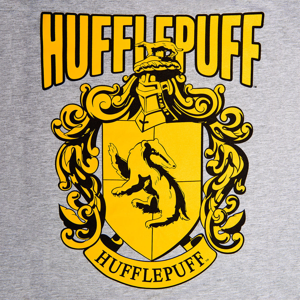 Image produit Harry Potter - T-shirt femme blason Hufflepuff gris