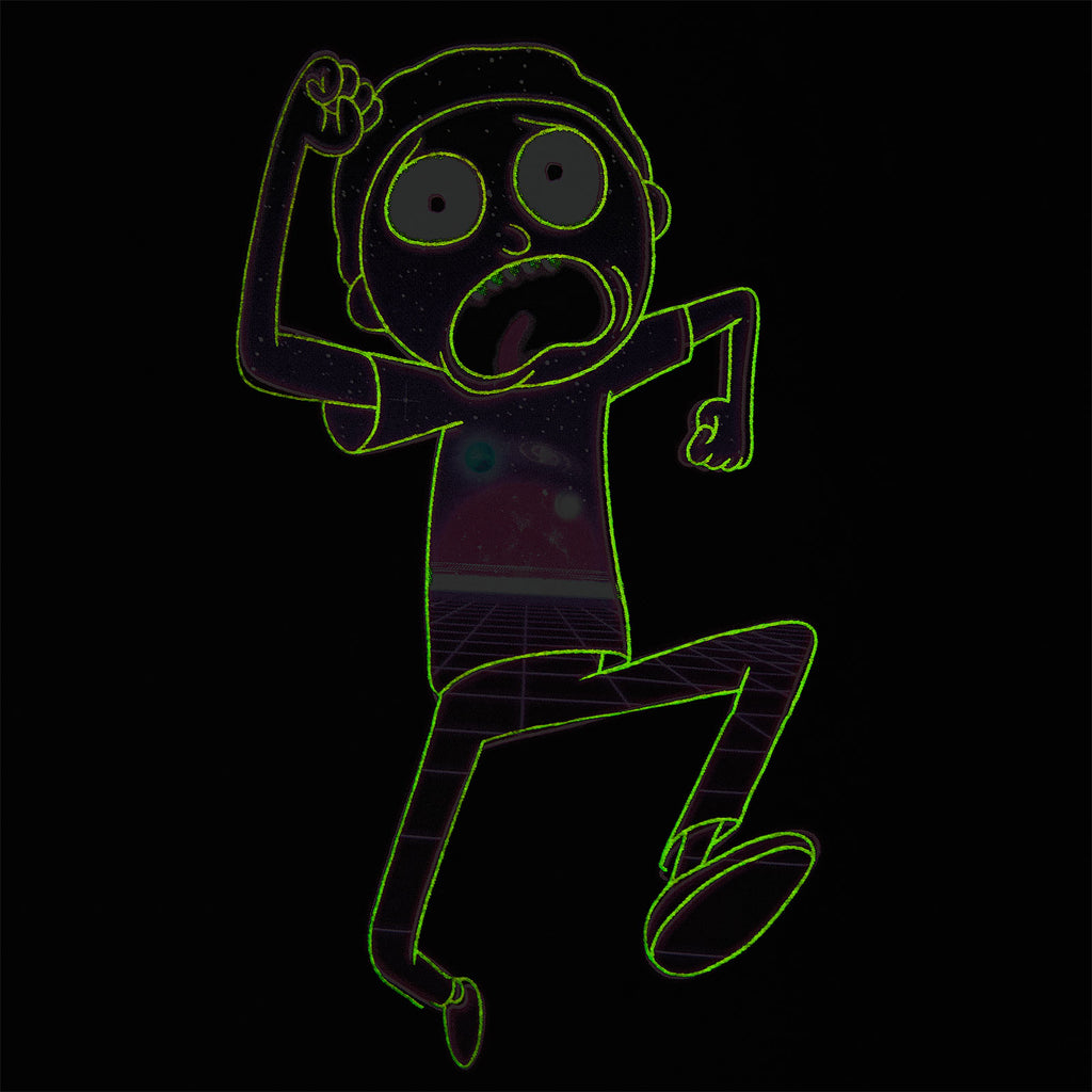 Image produit Rick et Morty - T-shirt Neon Morty phosphorescent noir