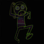 Image produit Rick et Morty - T-shirt Neon Morty phosphorescent noir