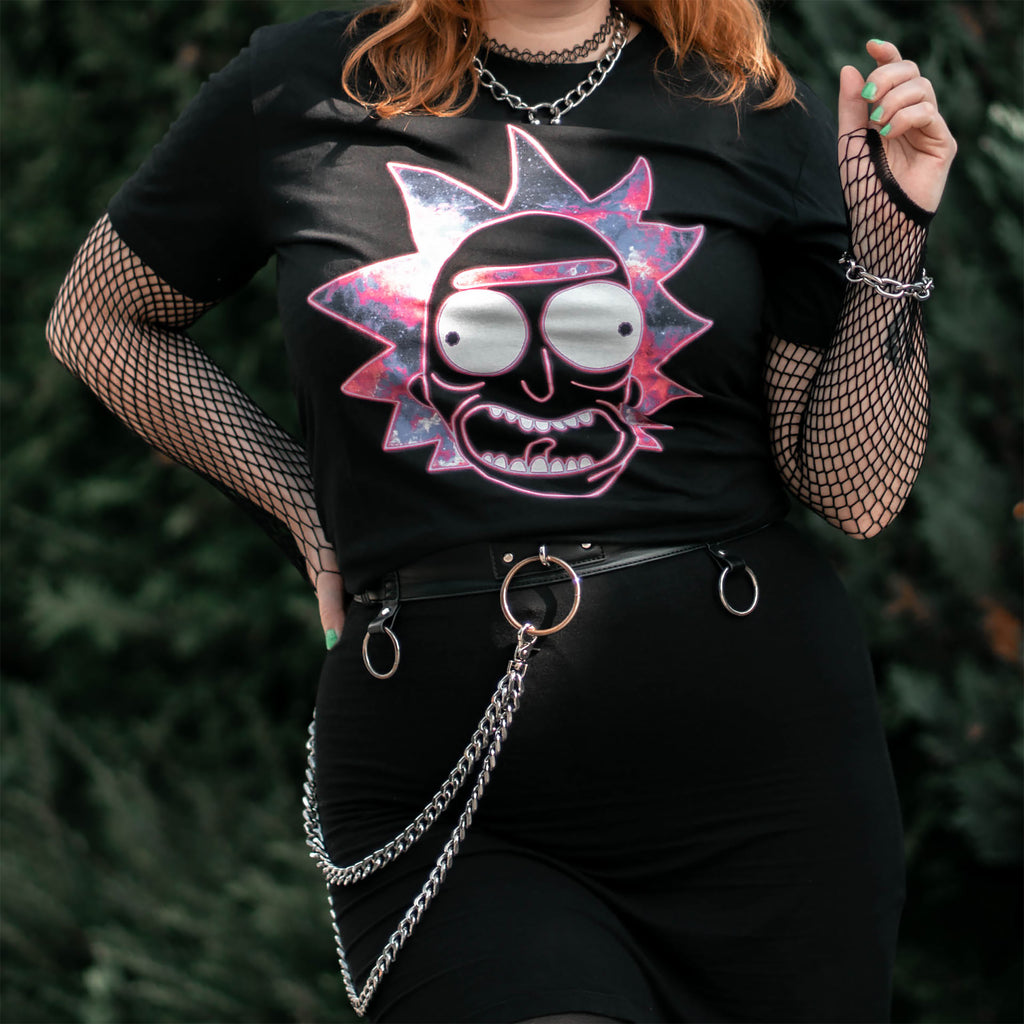 Immagine del prodotto Rick e Morty - Neon Rick Glow in the Dark T-Shirt nera