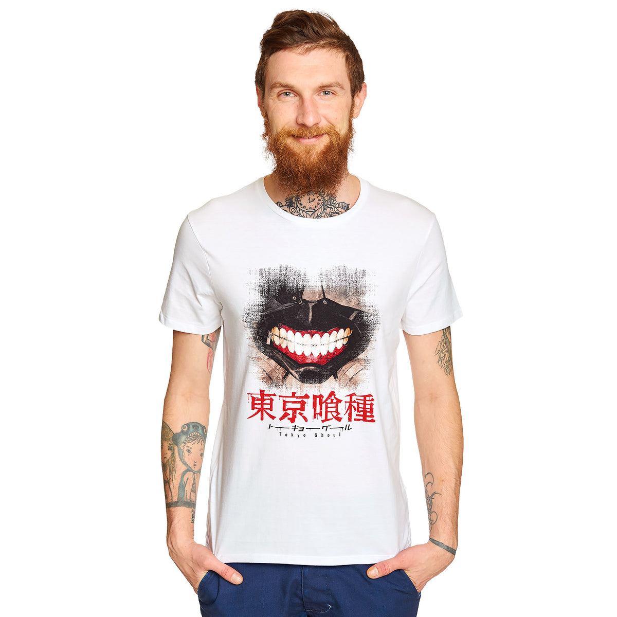 Produktbild Tokyo Ghoul - Kaneki Mask T-Shirt weiß