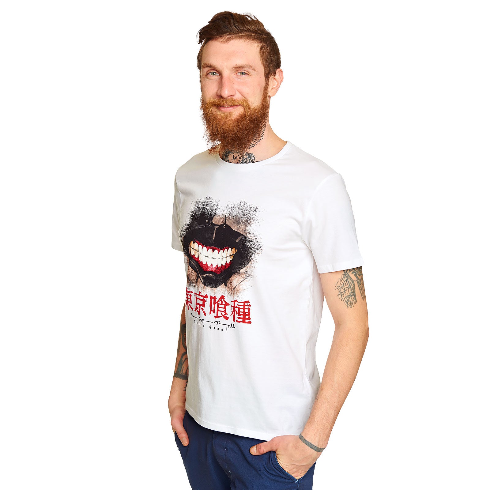 Produktbild Tokyo Ghoul - Kaneki Mask T-Shirt weiß