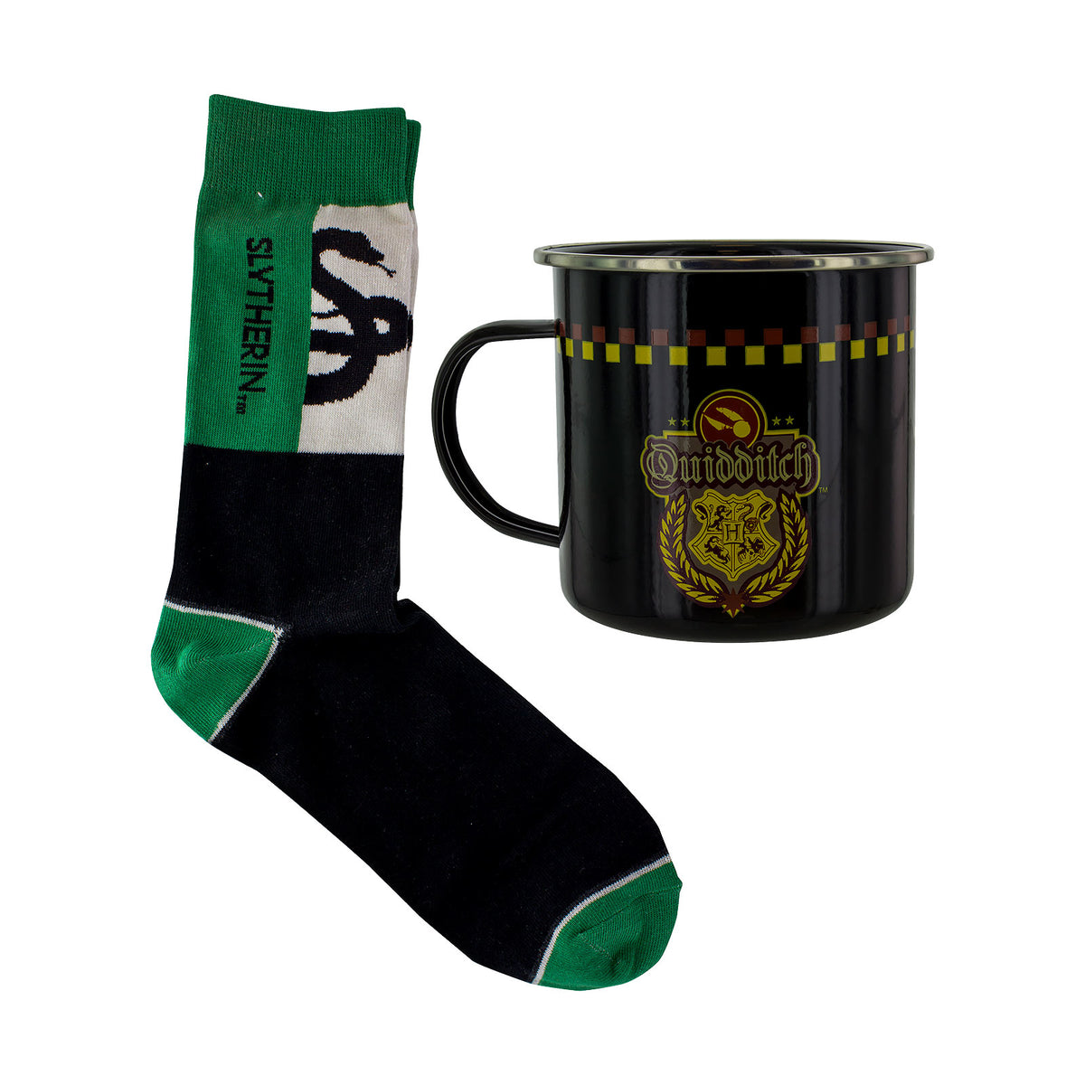 Image produit Harry Potter - Chaussettes Quidditch Slytherin et Tasse en Émail