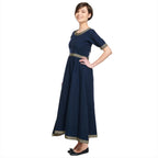 Produktbild Mittelalter Kleid Ennlin mit Kurzarm blau