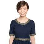 Produktbild Mittelalter Kleid Ennlin mit Kurzarm blau