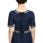 Produktbild Mittelalter Kleid Ennlin mit Kurzarm blau