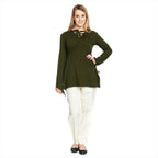 Image produit Blouse Médiévale Lea avec Capuche Verte