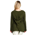 Image produit Blouse Médiévale Lea avec Capuche Verte