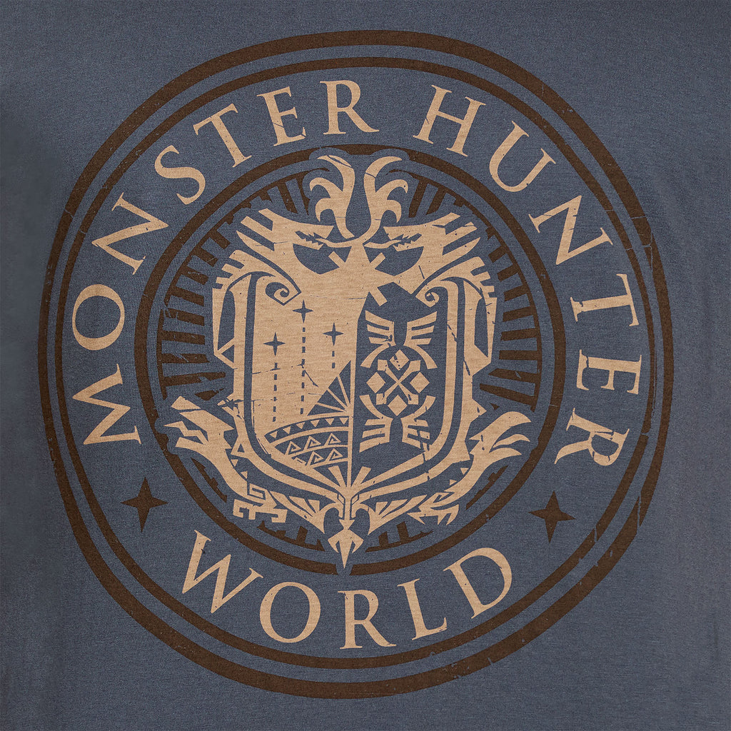 Image produit Monster Hunter - T-shirt logo du monde bleu