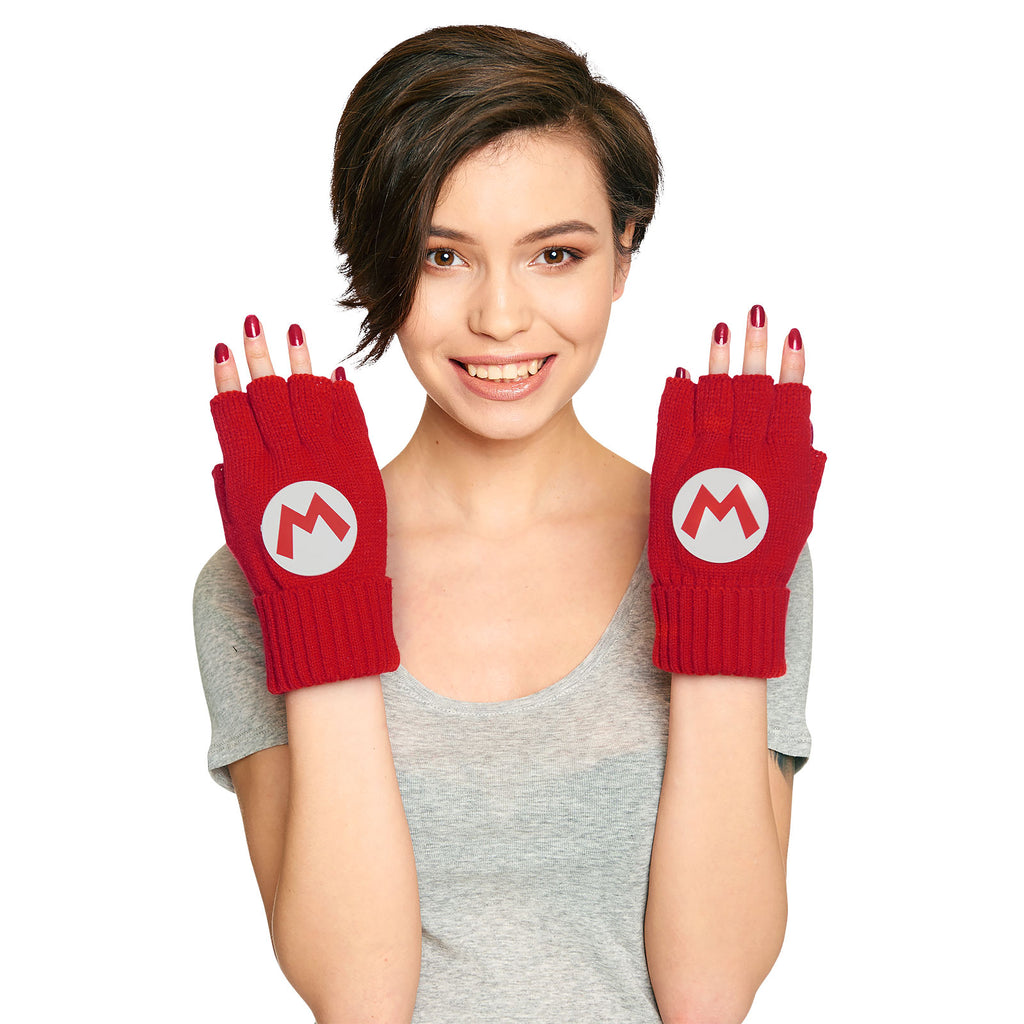 Immagine del prodotto Super Mario - Guanti senza dita con logo rosso