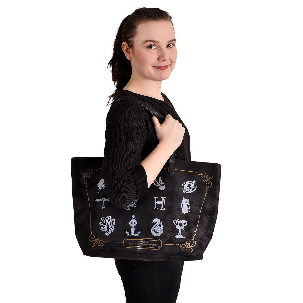 Immagine del prodotto Harry Potter - Borsa da shopping con simboli di Hogwarts