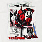 Image produit Deadpool - T-shirt d'action de bande dessinée blanc