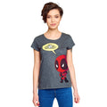 Image produit Deadpool - T-Shirt Chibi pour femmes gris