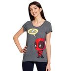 Image produit Deadpool - T-Shirt Chibi pour femmes gris