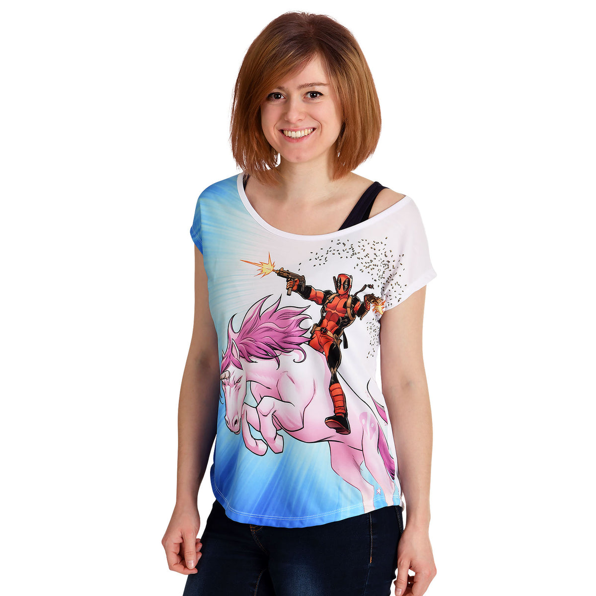 Immagine del prodotto Deadpool - T-shirt da donna Unicorn Ride Loose Fit