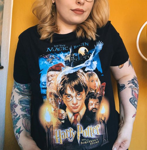 Immagine del prodotto Harry Potter - Maglietta nera con poster della Pietra Filosofale