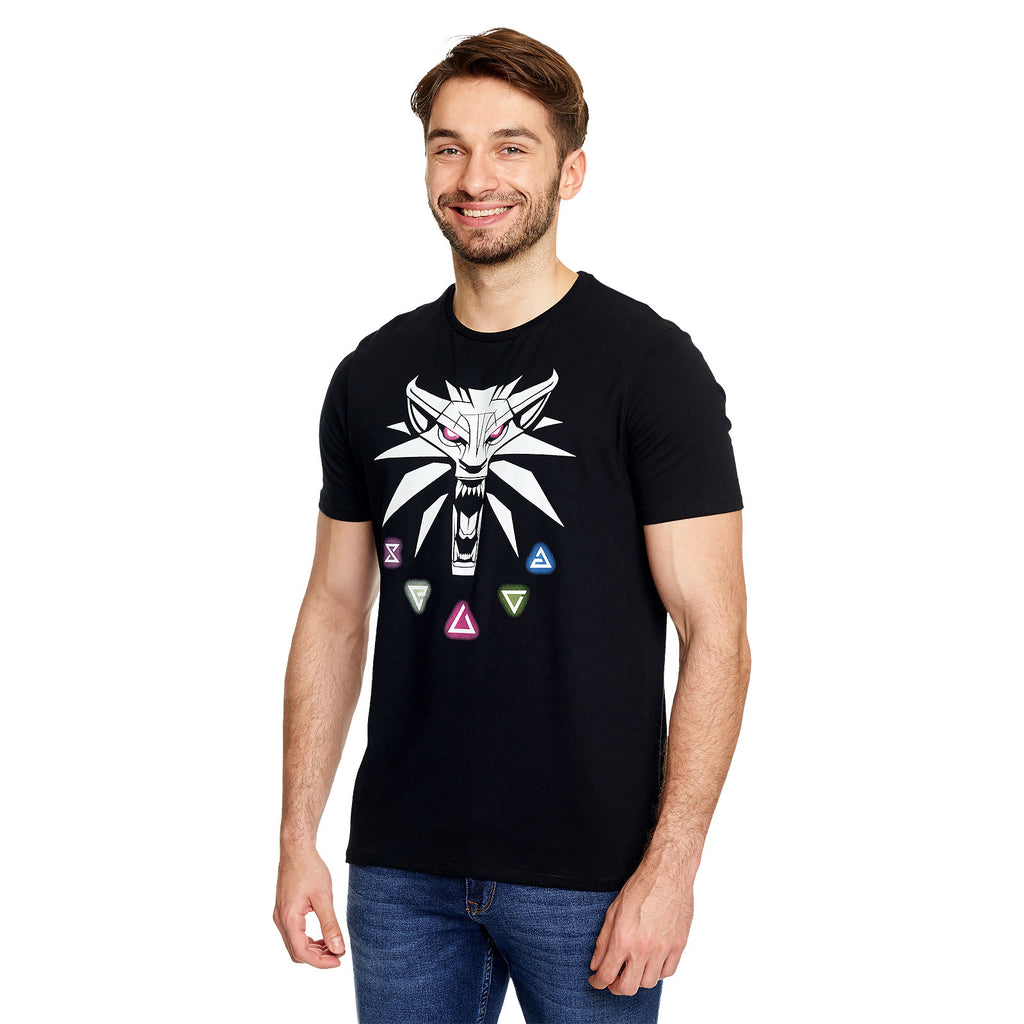 Image produit Witcher - T-shirt noir avec signe de sorcière