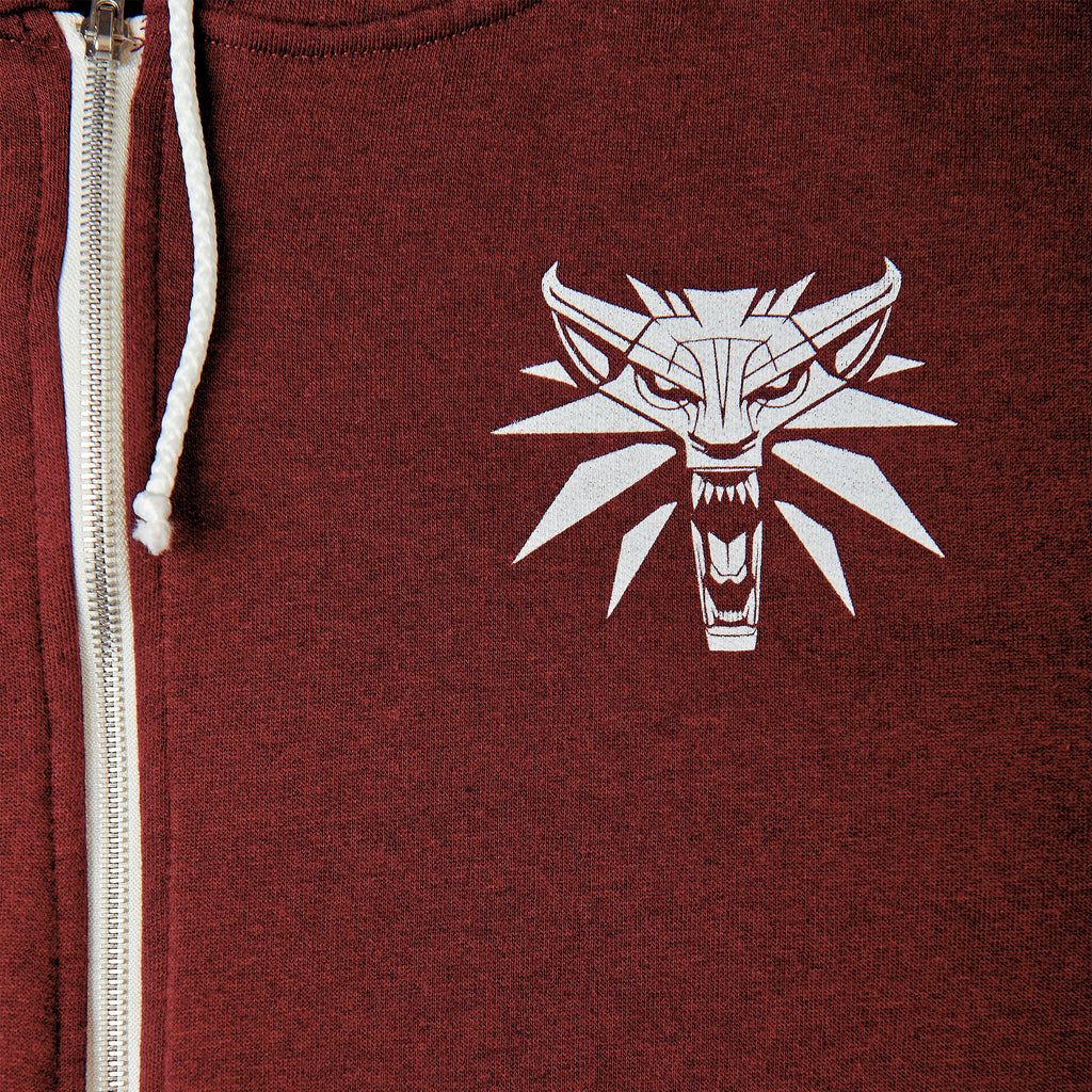 Image produit Witcher - Sweat à capuche avec médaillon de loup rouge