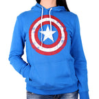 Immagine del prodotto Captain America - Felpa con cappuccio da donna blu