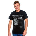 Immagine del prodotto Star Wars - T-shirt nera con schizzo del Millennium Falcon