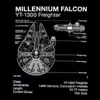 Immagine del prodotto Star Wars - T-shirt nera con schizzo del Millennium Falcon