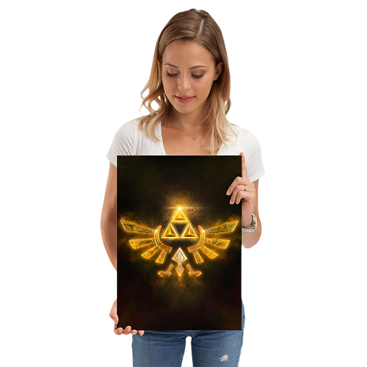 Image produit Poster métallique du logo Hyrule pour les fans de Zelda