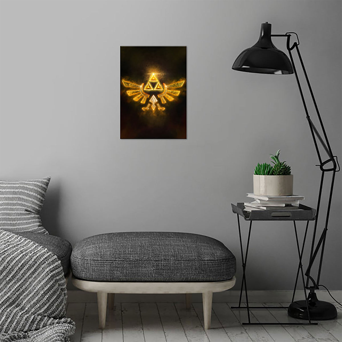 Image produit Poster métallique du logo Hyrule pour les fans de Zelda
