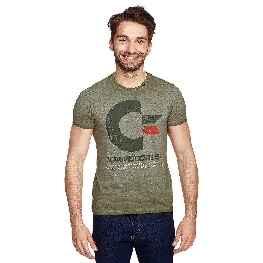 Immagine del prodotto Commodore 64 - T-shirt Vintage Logo oliva