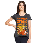 Image produit Le Roi Lion - T-shirt Femme Sans Soucis Gris