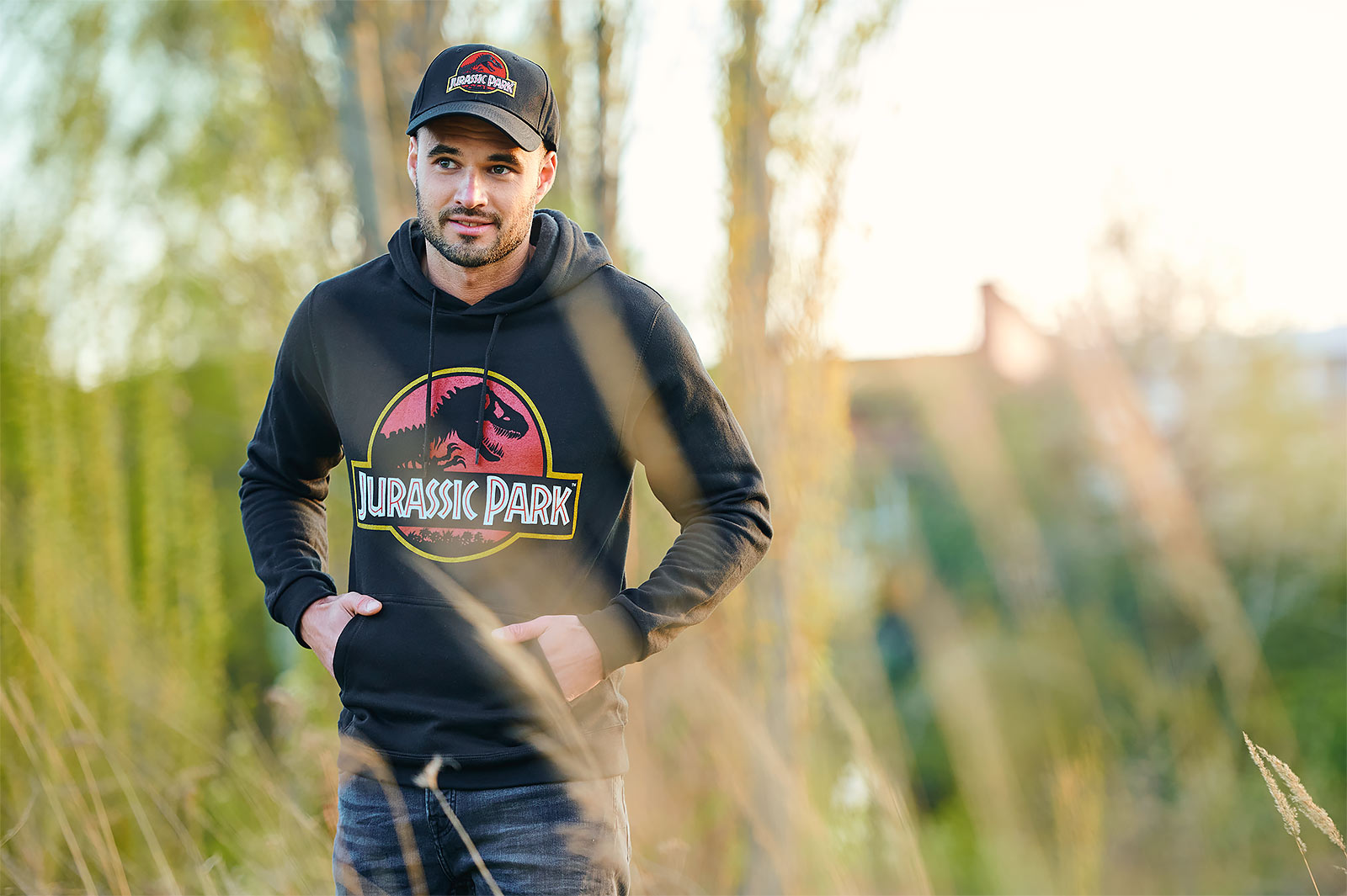 Immagine del prodotto Jurassic Park - Felpa con cappuccio con logo del film nero