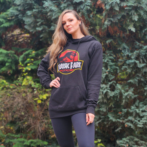 Image produit Jurassic Park - Sweat à capuche avec logo du film noir