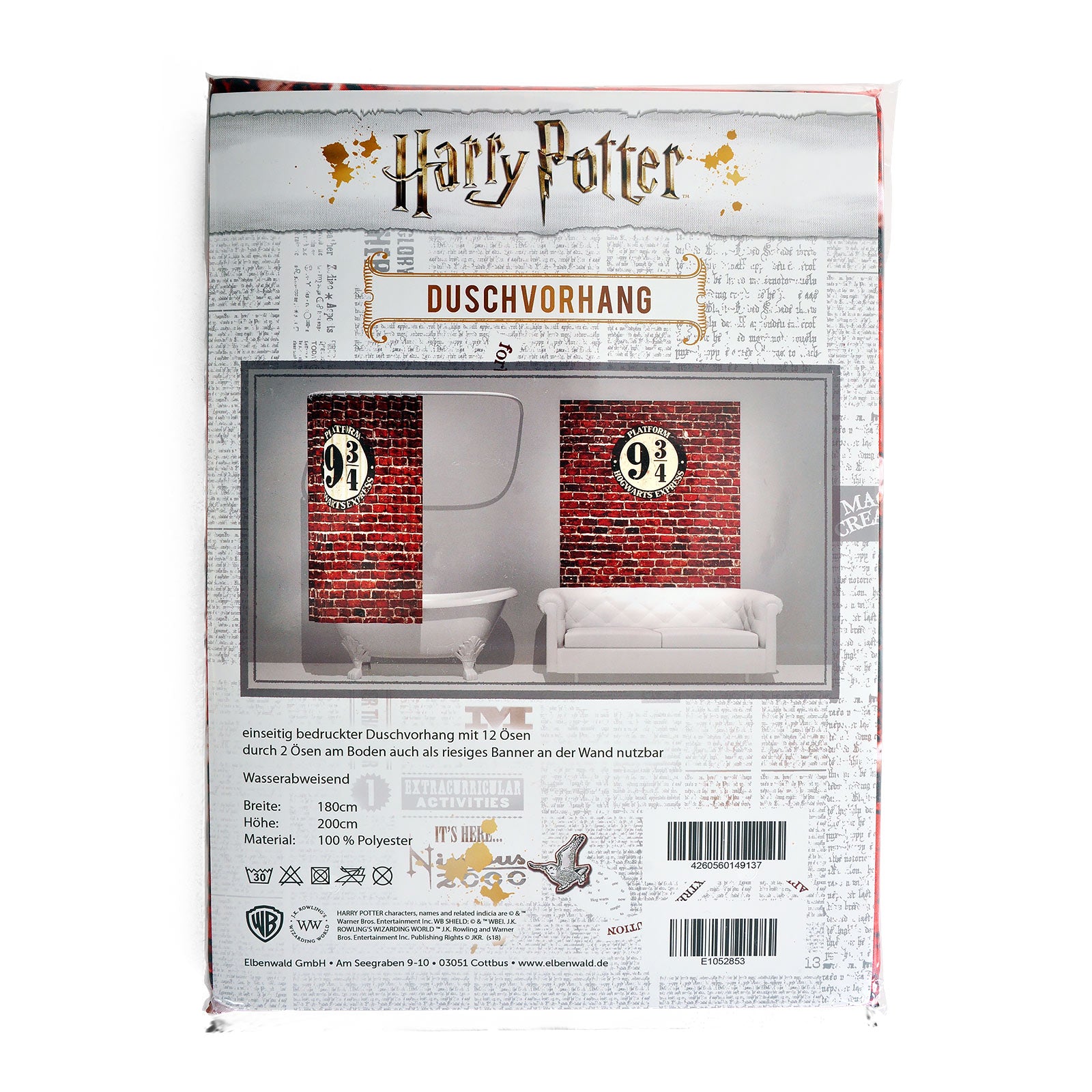 Immagine del prodotto Harry Potter - Tenda da doccia Binario 9 3/4
