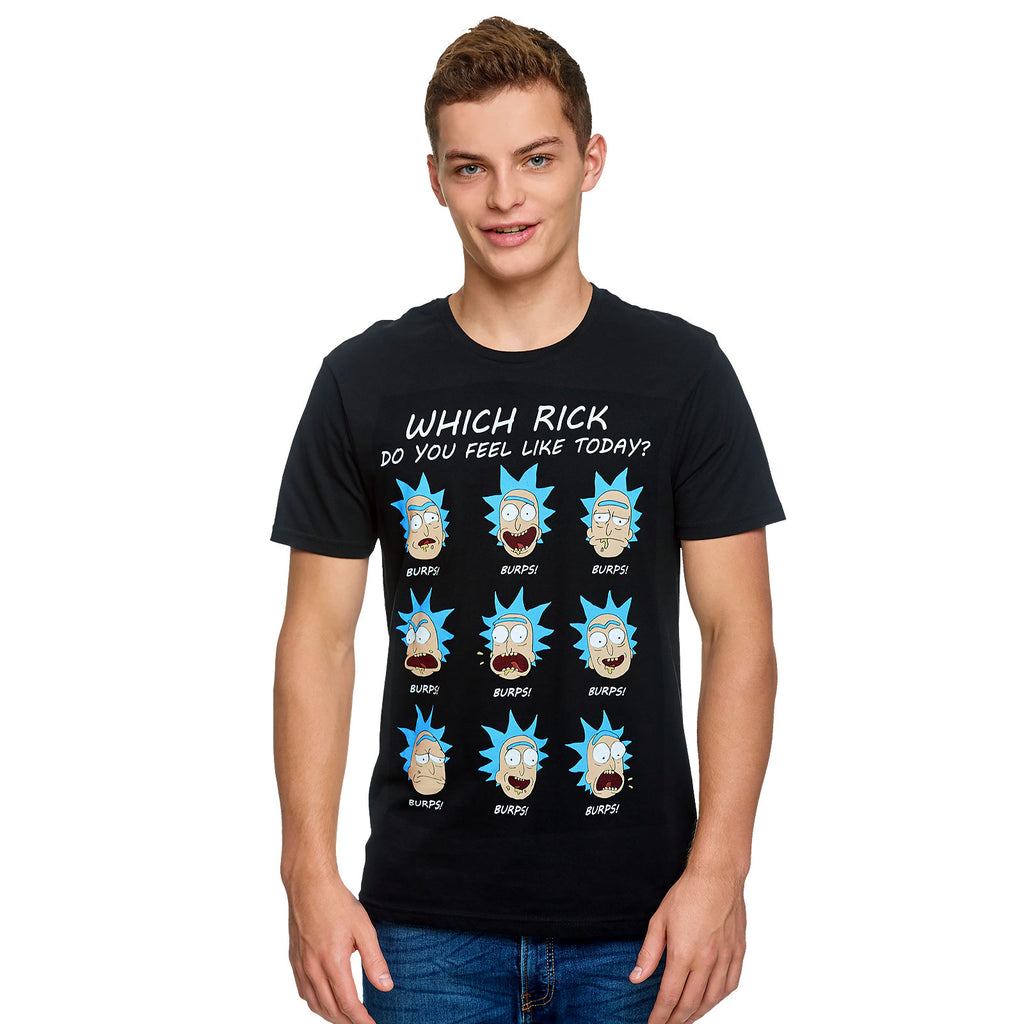 Image produit Rick et Morty - T-shirt Emotions de Rick noir
