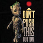 Image produit Les Gardiens de la Galaxie - T-shirt femme noir bouton Groot