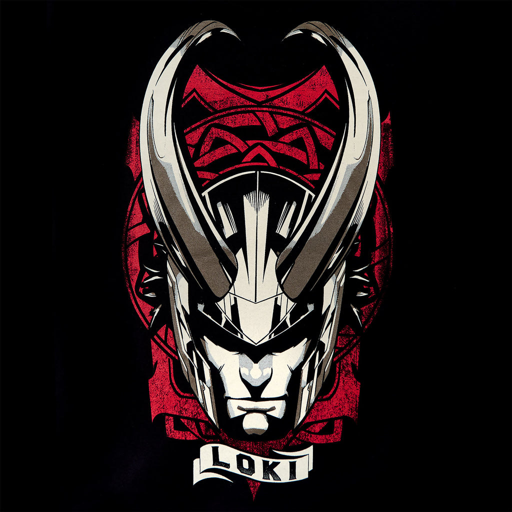 Image produit Loki - T-shirt casque à cornes noir