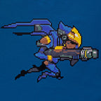 Immagine del prodotto Overwatch - T-shirt blu Pharah Pixel