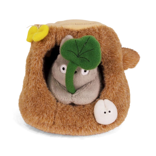 Image produit Totoro - Figurine en peluche avec tronc d'arbre