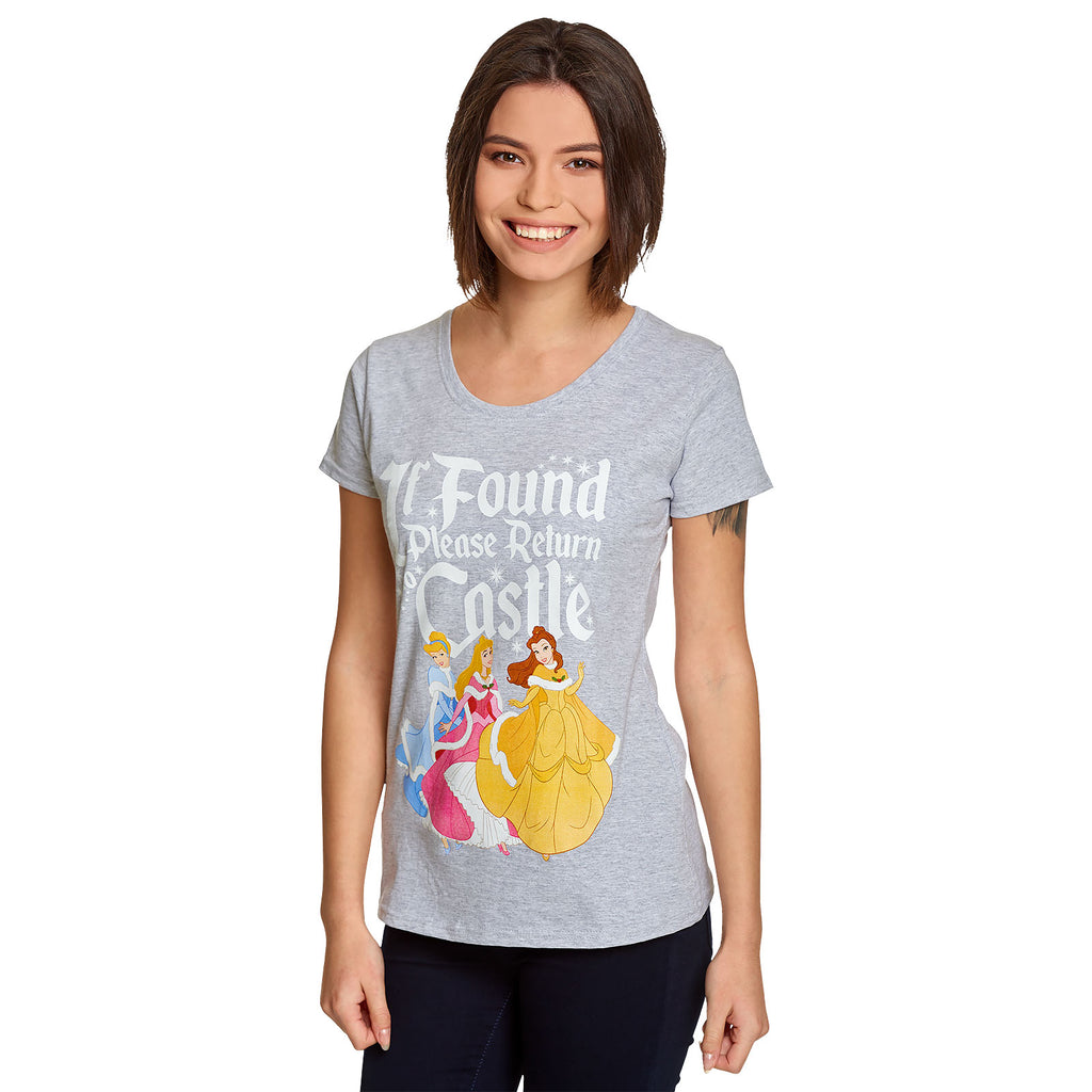 Product image Disney Princess - If Found Return to Castle Women's T-Shirt Grey