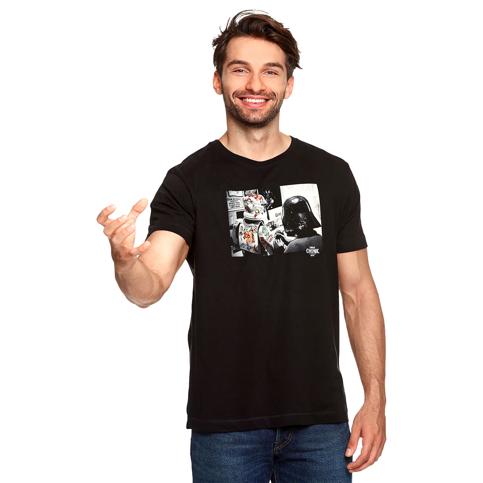 Immagine del prodotto T-shirt Dark Side Tattoo per fan di Star Wars nera