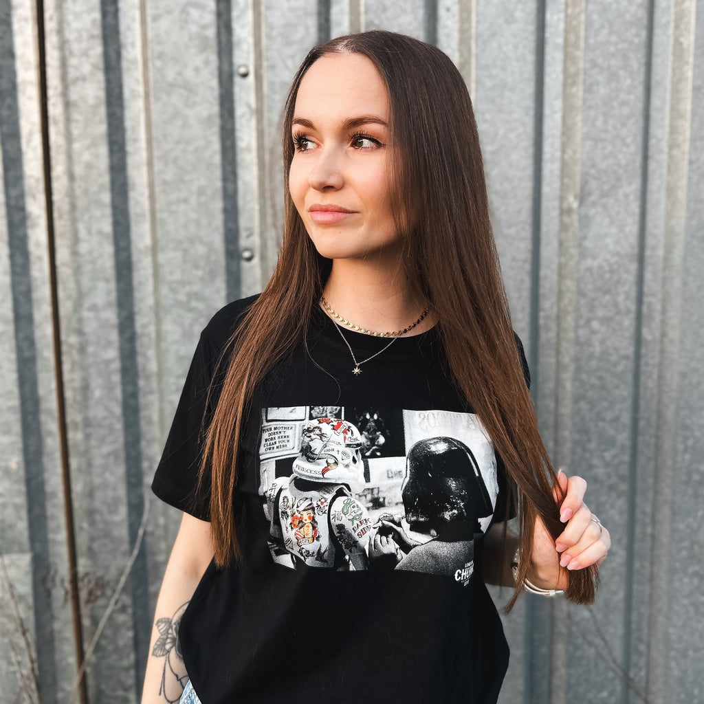 Immagine del prodotto T-shirt Dark Side Tattoo per fan di Star Wars nera