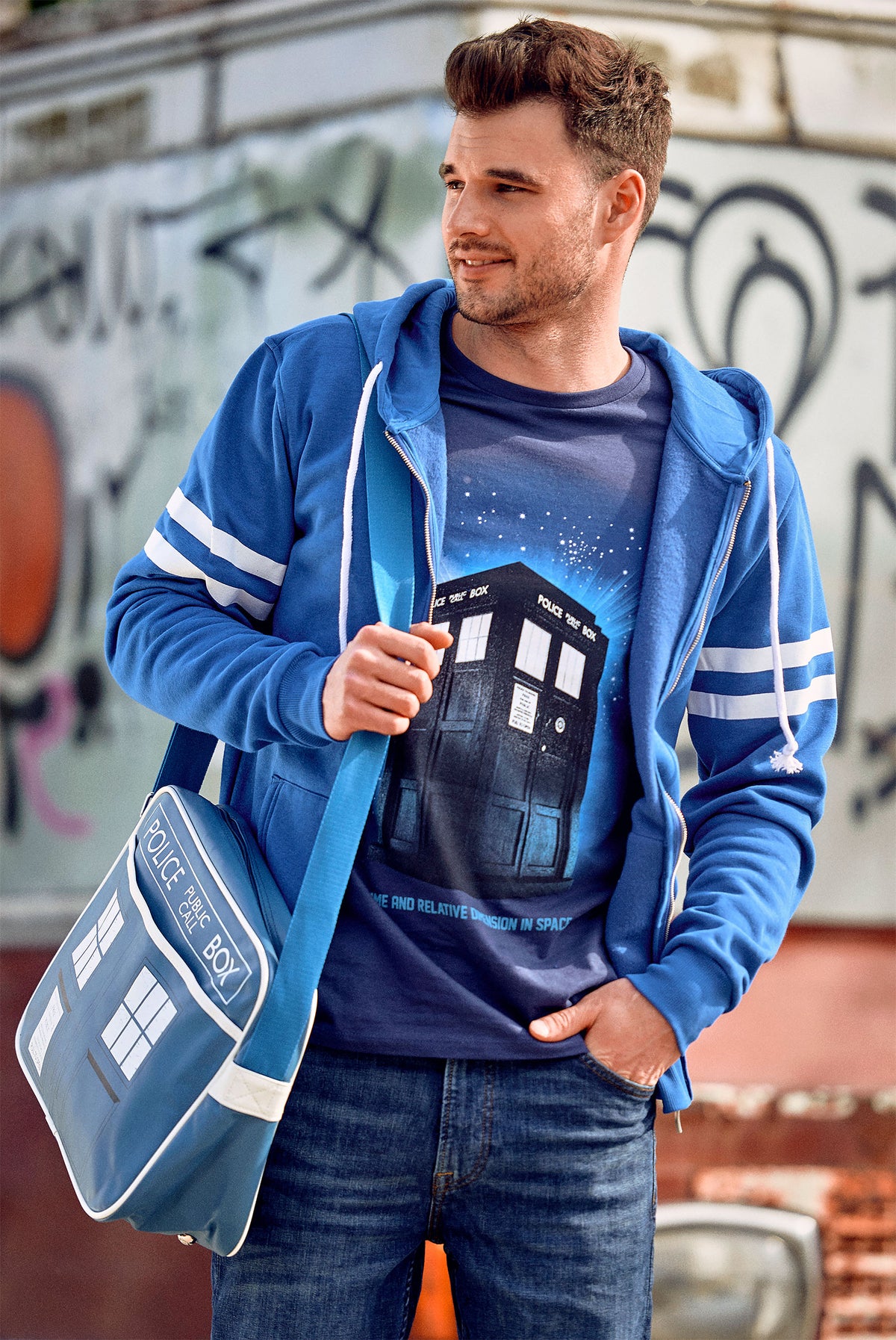 Immagine del prodotto Doctor Who - Giacca con cappuccio Tardis blu