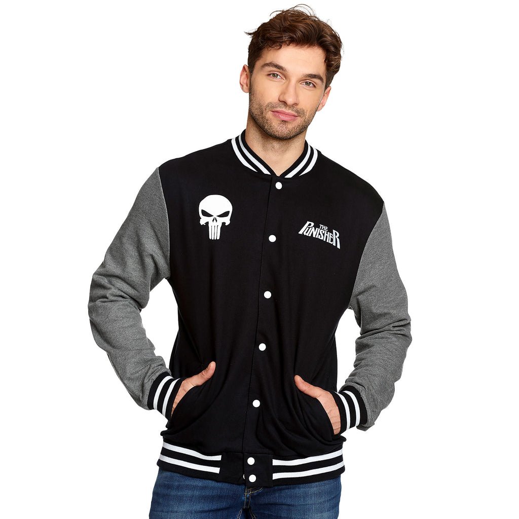Image produit Punisher - Veste de collège Skull noir-gris