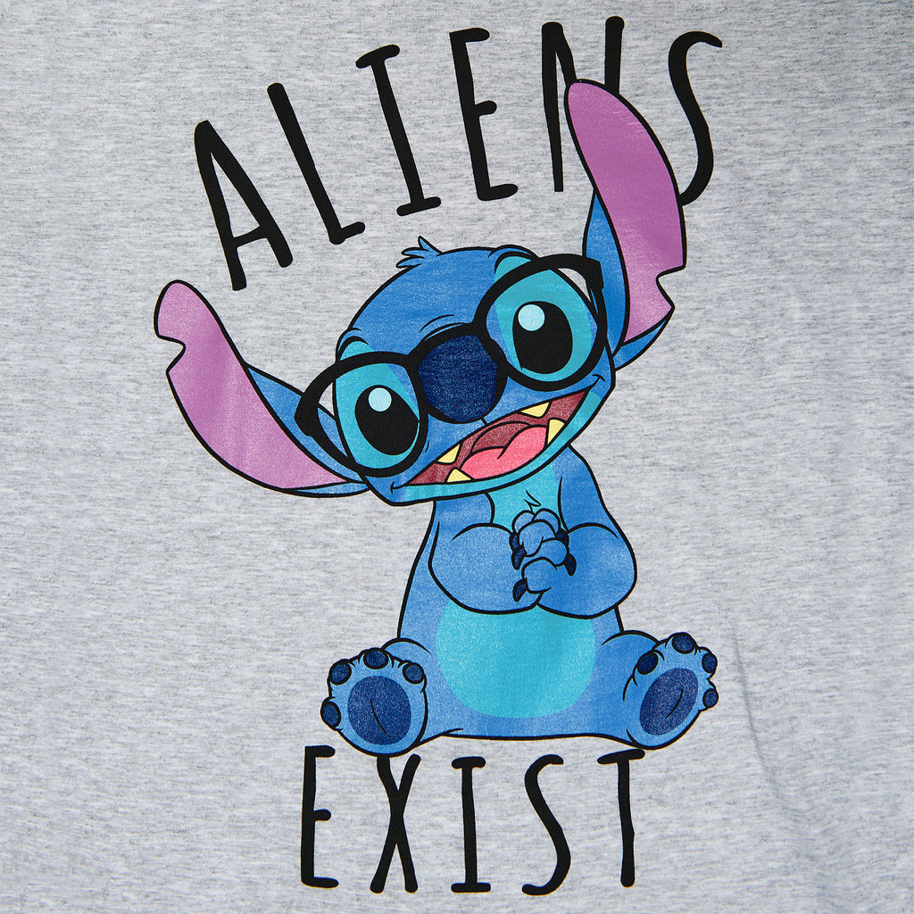 Immagine del prodotto Lilo & Stitch - Aliens Exists T-Shirt donna grigia