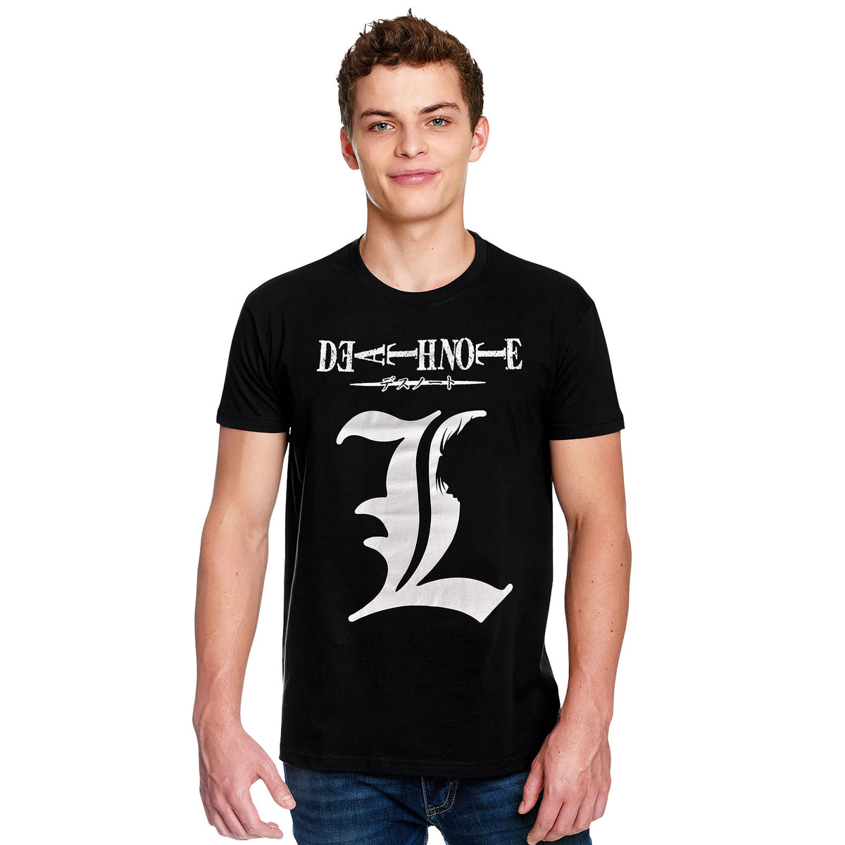 Immagine del prodotto Death Note - T-shirt nera con silhouette di L